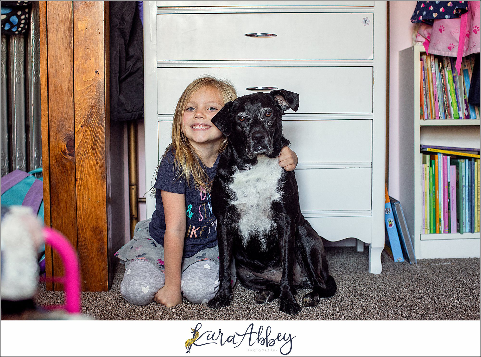 Abbys Saturday Black Lab and Little Girl Together in Irwin PA