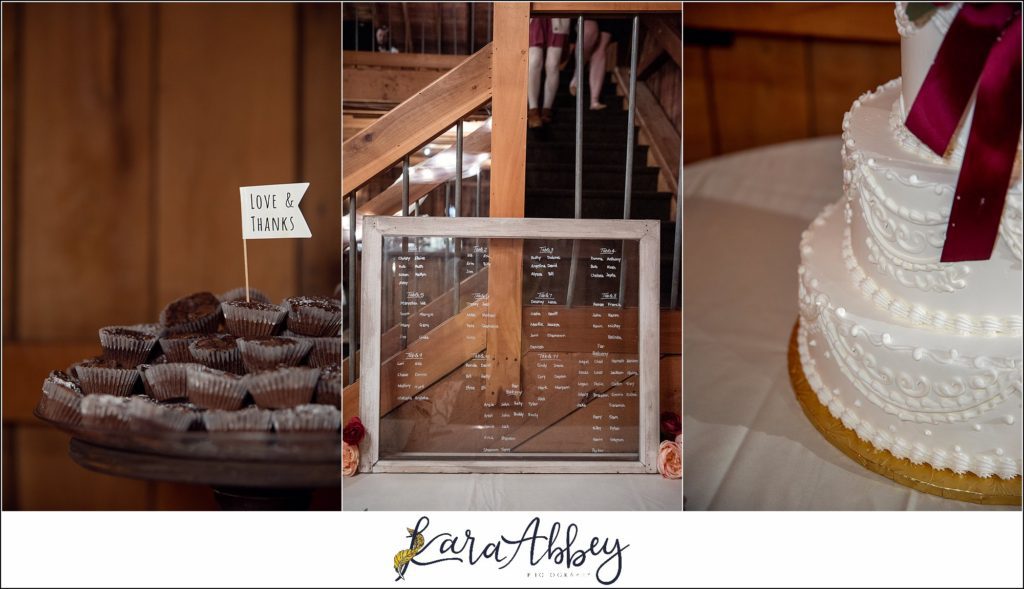 Cranberry Fall Wedding at Bell's Banquets in Mt. Pleasant - Reception Decor & Details
