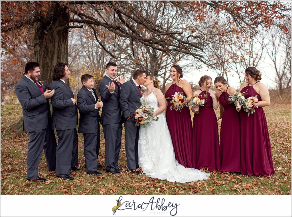 Cranberry Fall Wedding Portraits at Jacobs Creek Park in Mt. Pleasant, PA