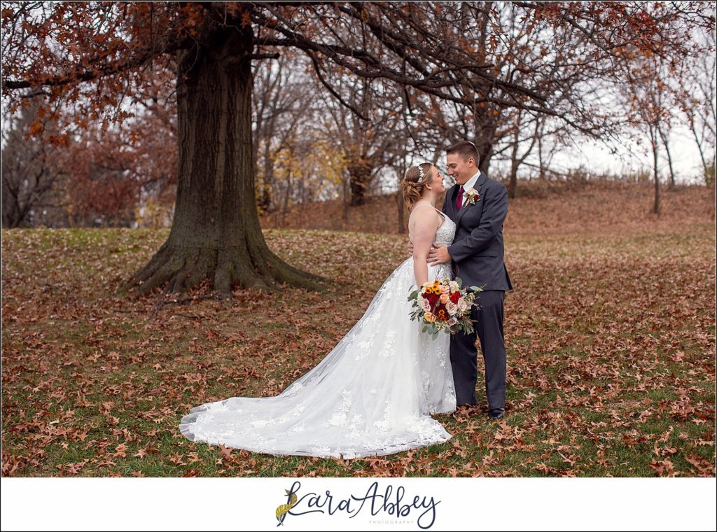 Cranberry Fall Wedding Portraits at Jacobs Creek Park in Mt. Pleasant, PA