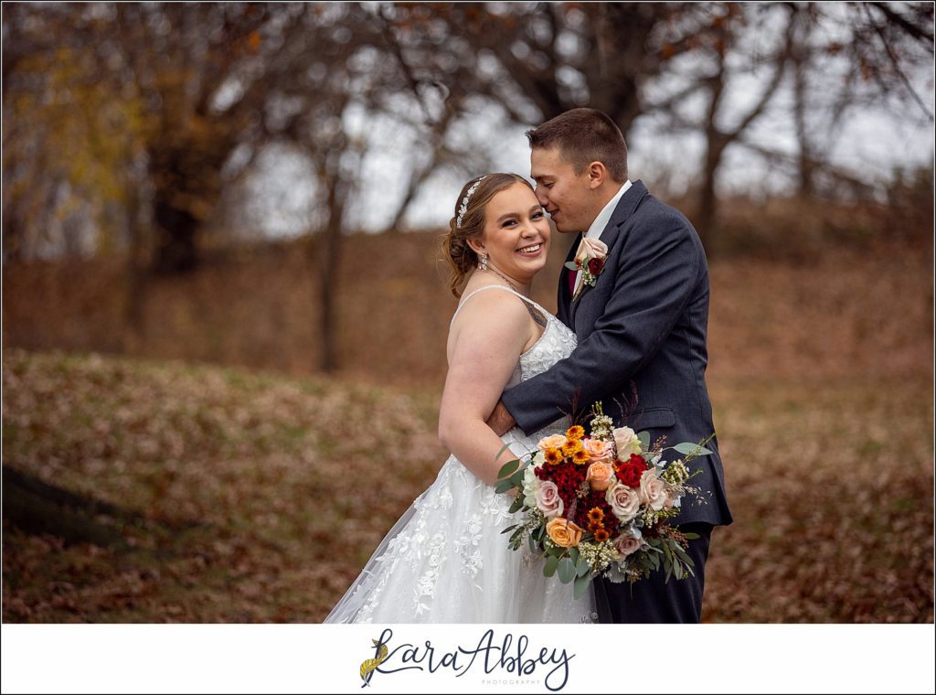 Cranberry Fall Wedding Portraits at Jacobs Creek Park in Mt. Pleasant, PA