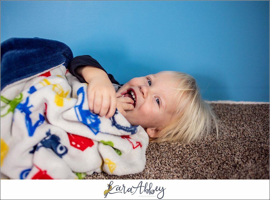 Leander Roxas 2 Year Old Portraits against Blue Wall in Irwin PA