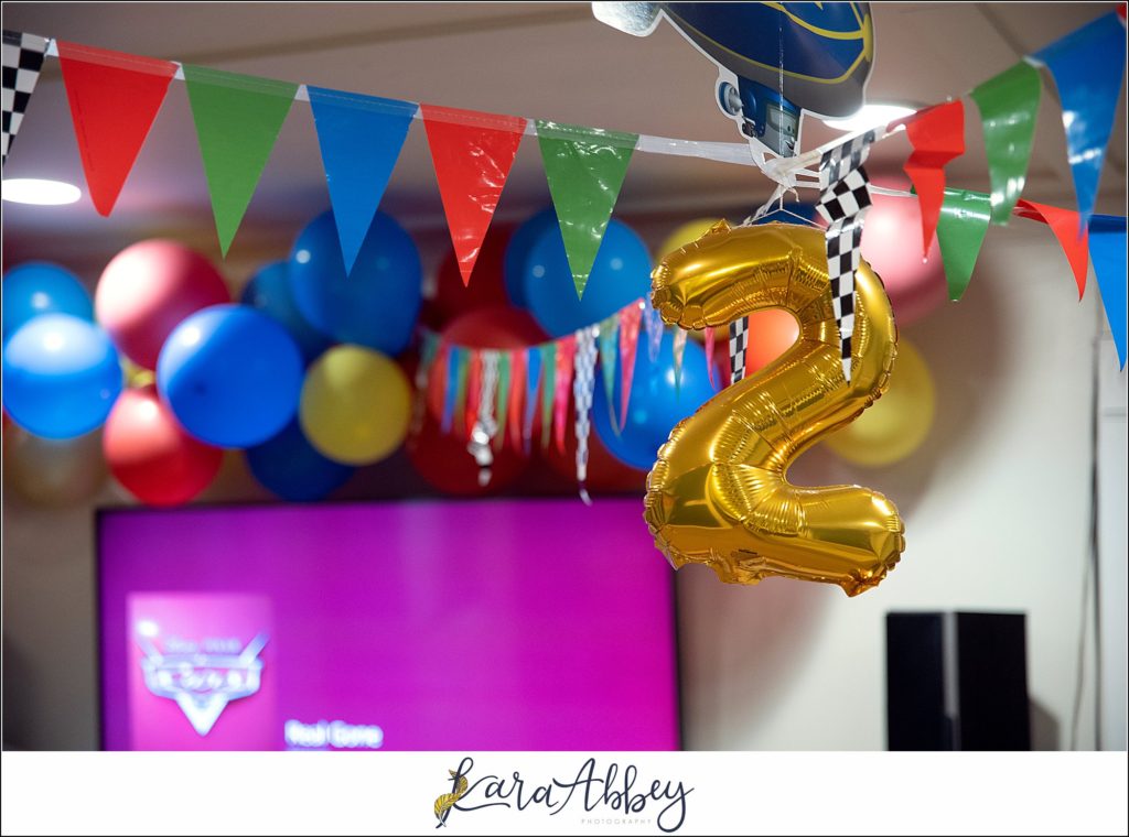 2 Year Old Cars Lightning McQueen Birthday Party at Home in Irwin PA