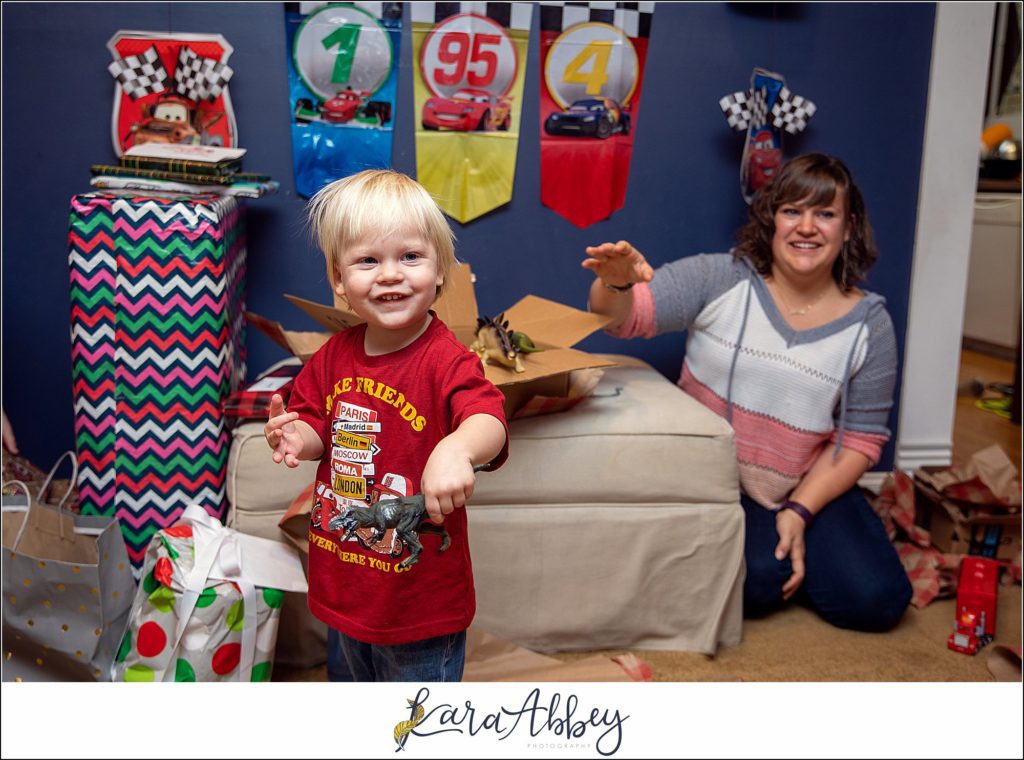 2 Year Old Cars Lightning McQueen Birthday Party at Home in Irwin PA