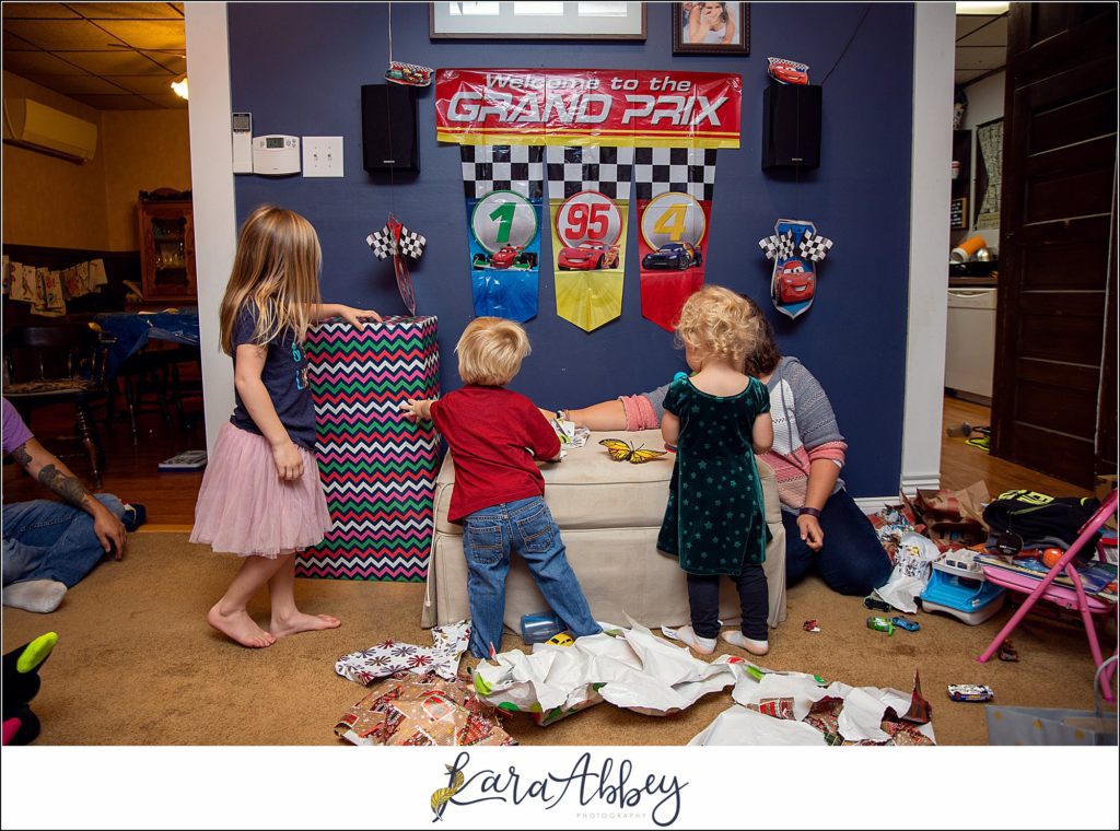 2 Year Old Cars Lightning McQueen Birthday Party at Home in Irwin PA