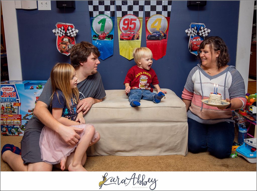 2 Year Old Cars Lightning McQueen Birthday Party at Home in Irwin PA