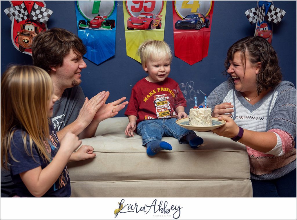 2 Year Old Cars Lightning McQueen Birthday Party at Home in Irwin PA