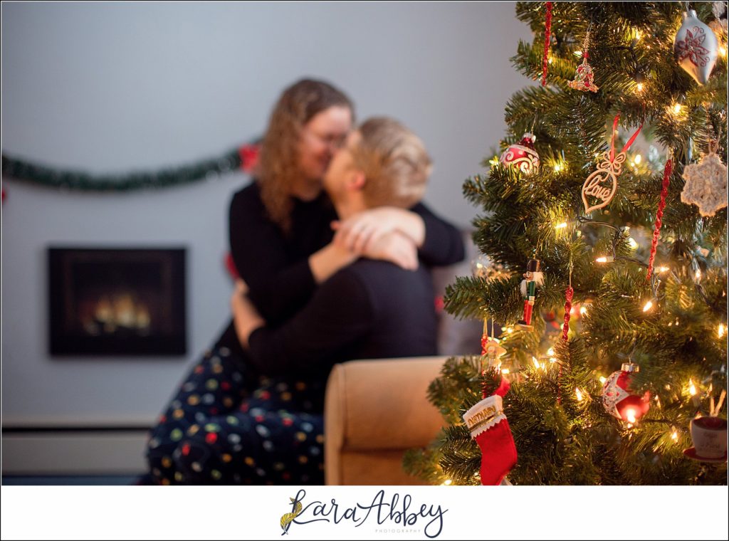 Cozy In-Home Winter Couples Session in Irwin PA