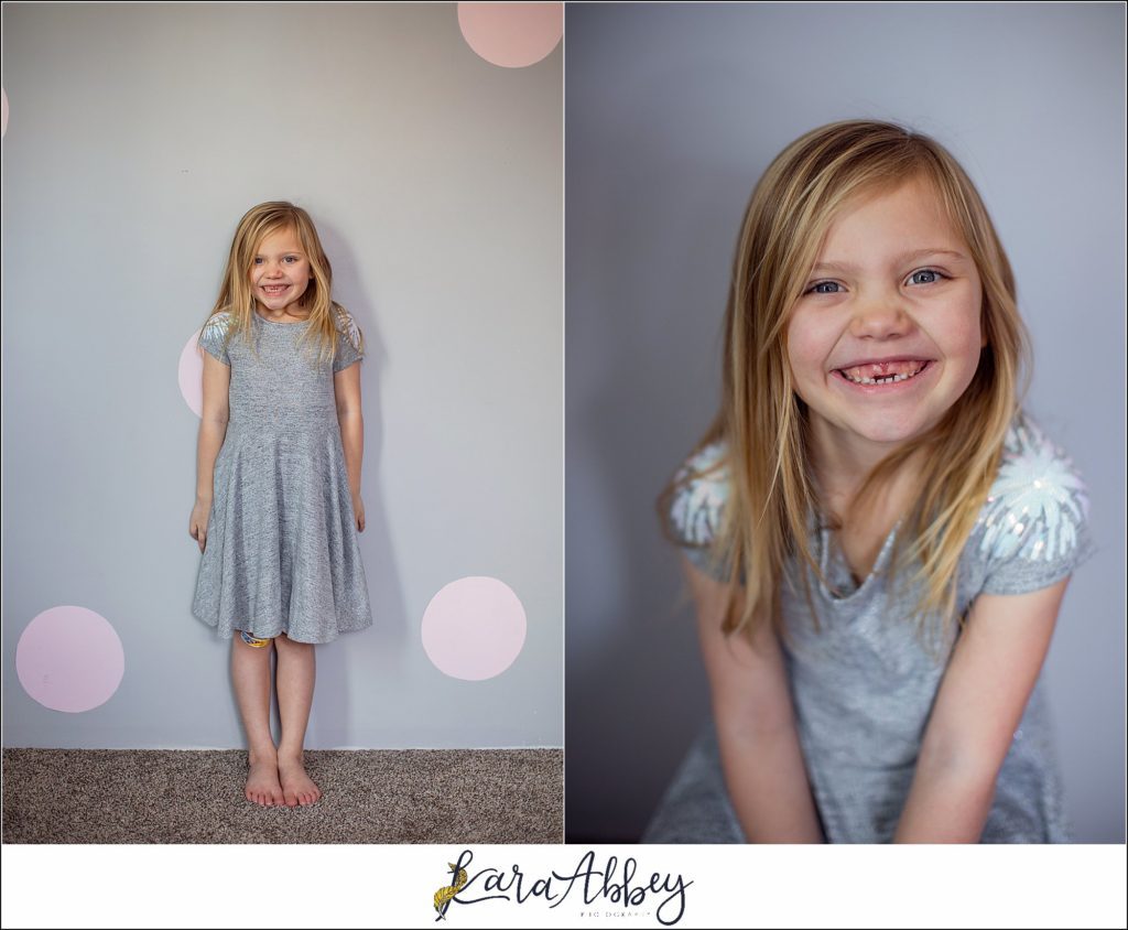 Braelynn Fiona 6 Year Old Birthday Portraits in Her Bedroom in Irwin PA