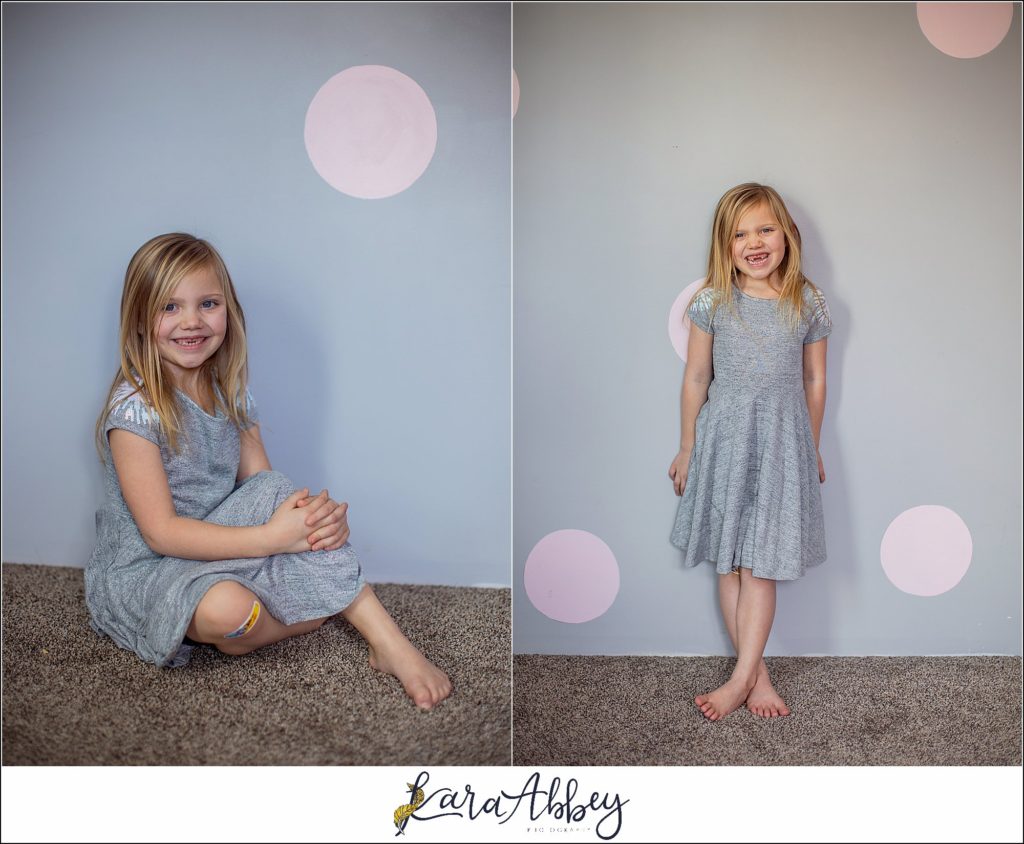 Braelynn Fiona 6 Year Old Birthday Portraits in Her Bedroom in Irwin PA