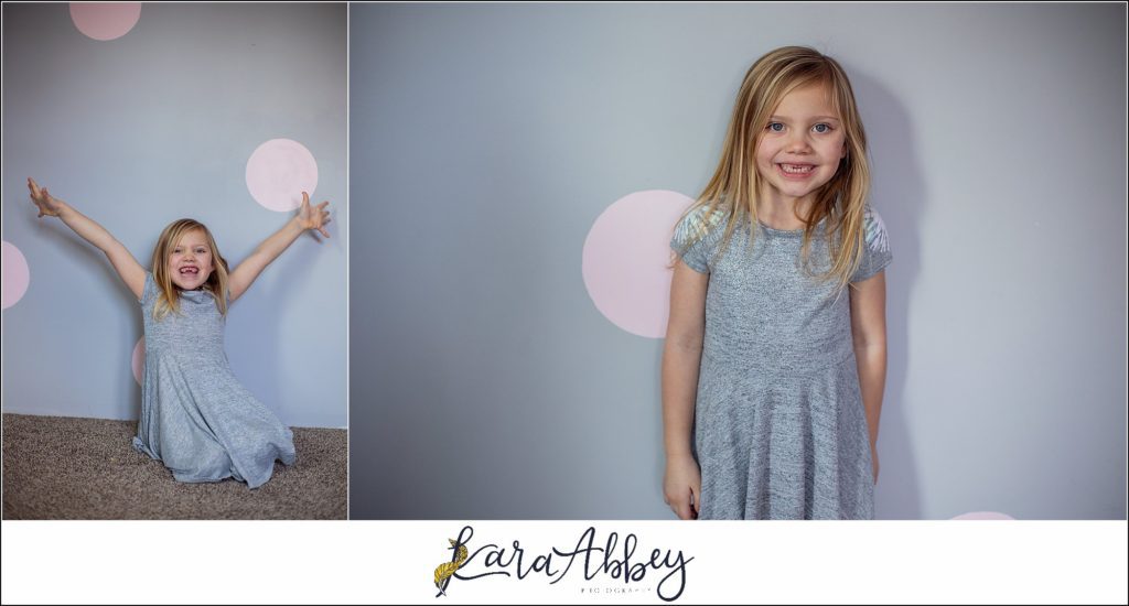 Braelynn Fiona 6 Year Old Birthday Portraits in Her Bedroom in Irwin PA