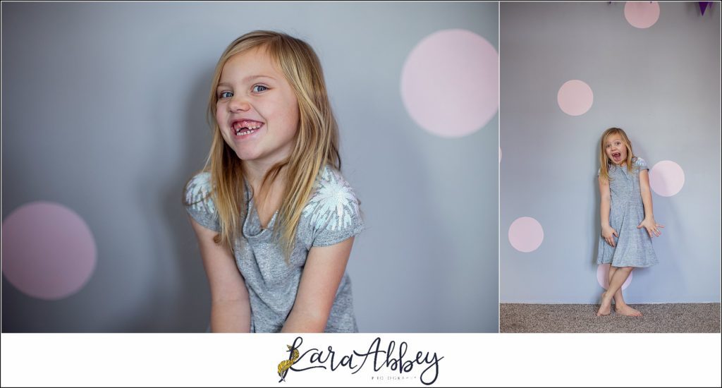 Braelynn Fiona 6 Year Old Birthday Portraits in Her Bedroom in Irwin PA