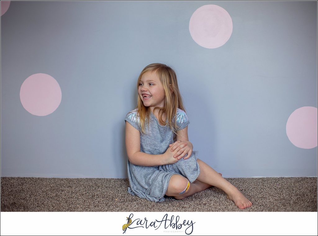 Braelynn Fiona 6 Year Old Birthday Portraits in Her Bedroom in Irwin PA