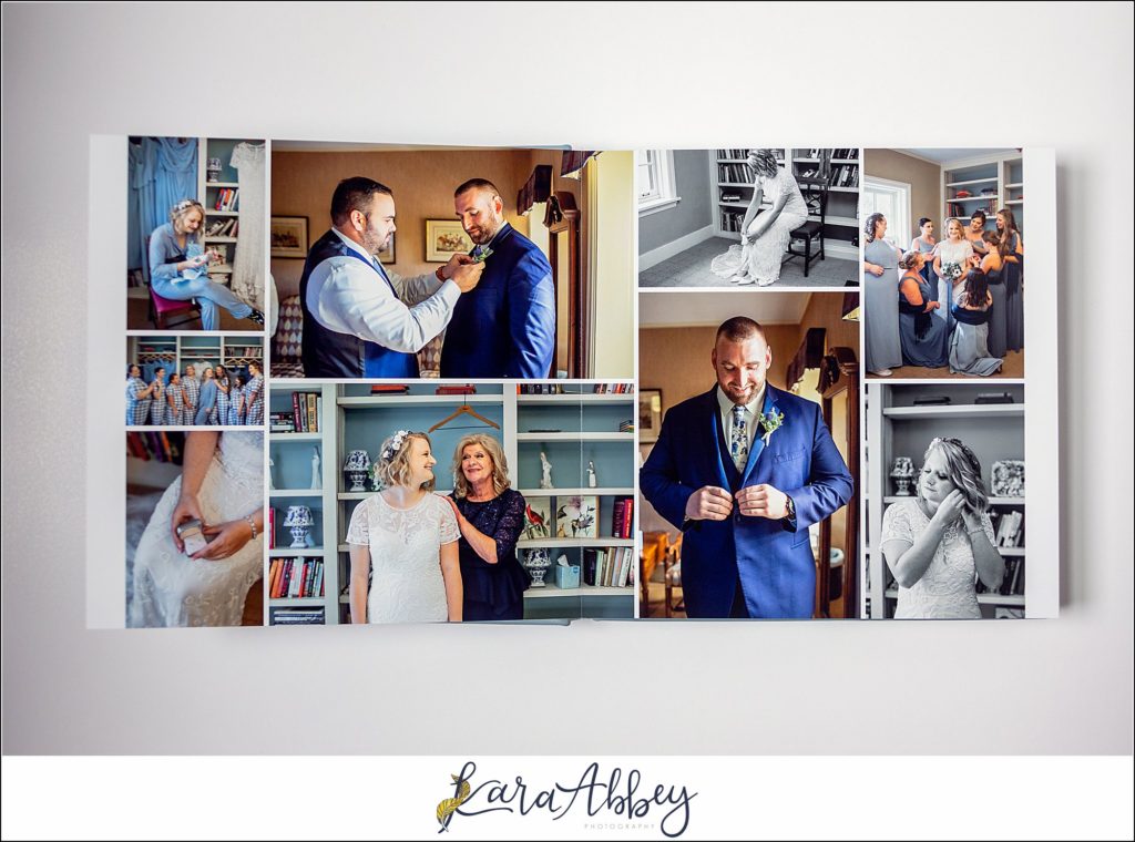 Pearlescent Blue Leather Wedding Album from Succop Nature Park Wedding