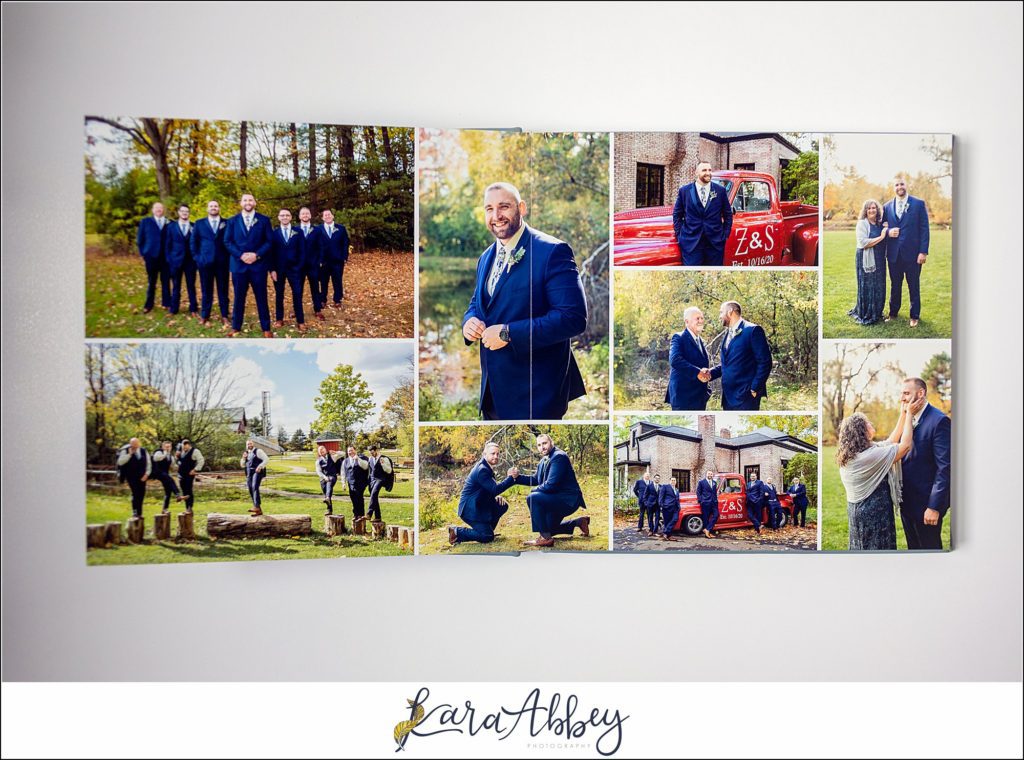 Pearlescent Blue Leather Wedding Album from Succop Nature Park Wedding