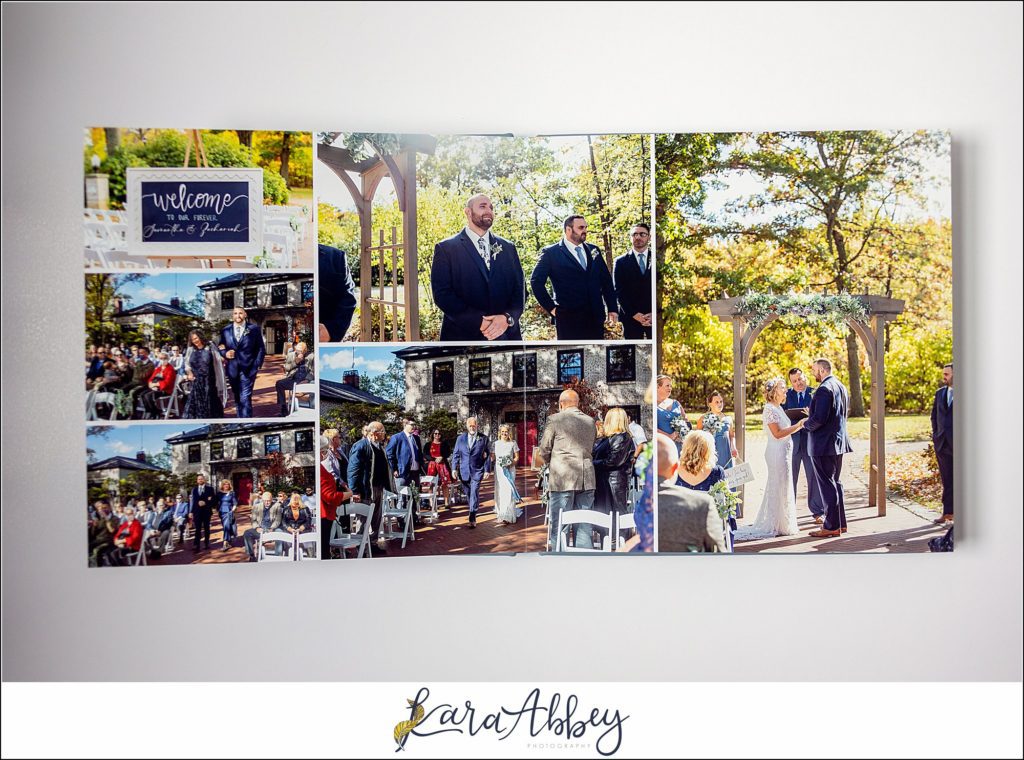 Pearlescent Blue Leather Wedding Album from Succop Nature Park Wedding