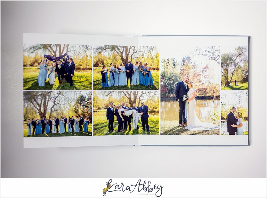 Pearlescent Blue Leather Wedding Album from Succop Nature Park Wedding