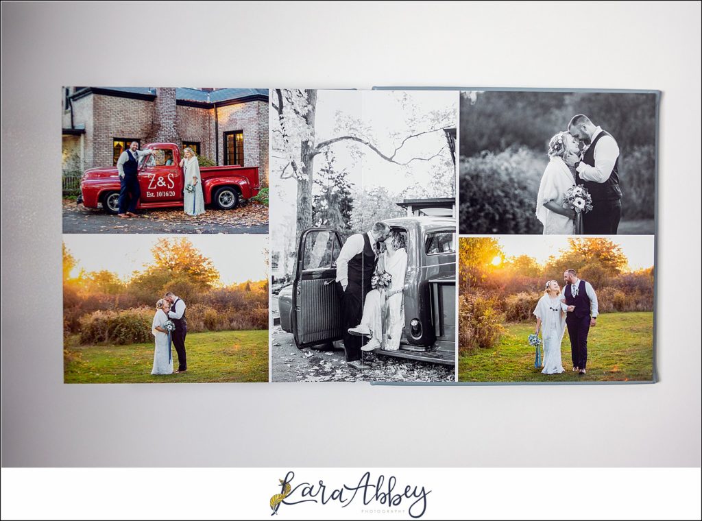 Pearlescent Blue Leather Wedding Album from Succop Nature Park Wedding