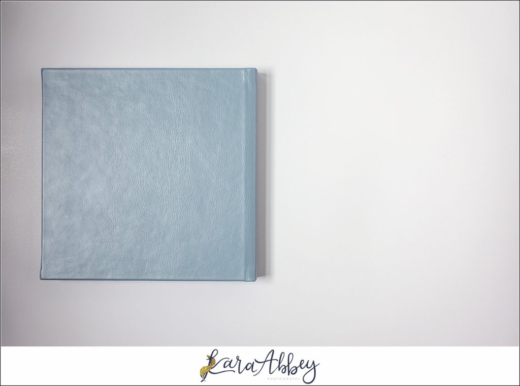 Pearlescent Blue Leather Wedding Album from Succop Nature Park Wedding