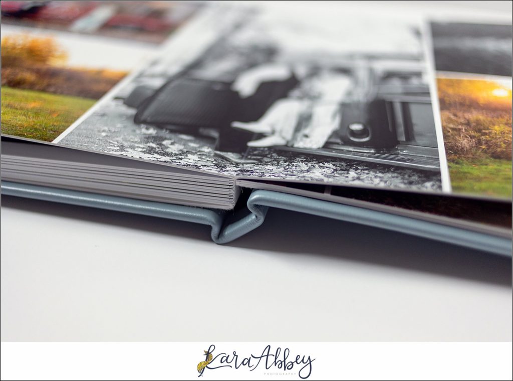 Pearlescent Blue Leather Wedding Album from Succop Nature Park Wedding