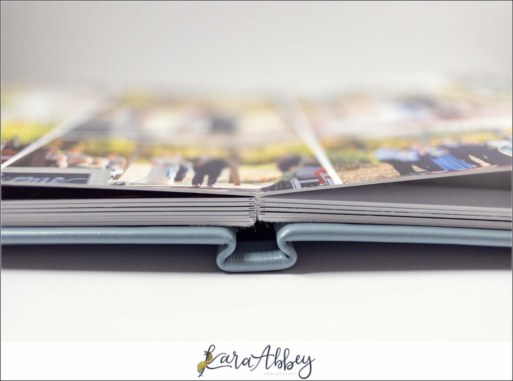 Pearlescent Blue Leather Wedding Album from Succop Nature Park Wedding