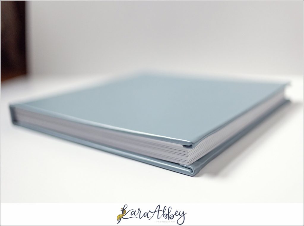 Pearlescent Blue Leather Wedding Album from Succop Nature Park Wedding