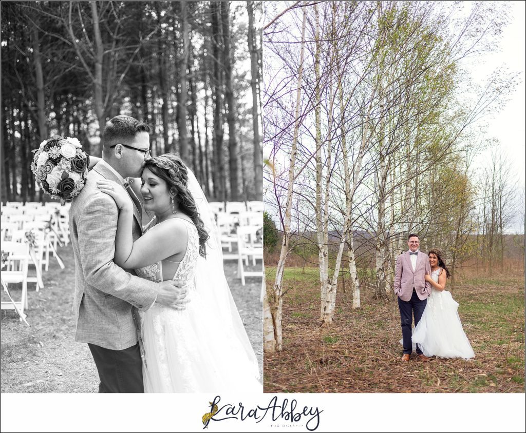 Spring Wedding at Sanaview Farms in Champion PA Bride & Groom Portraits