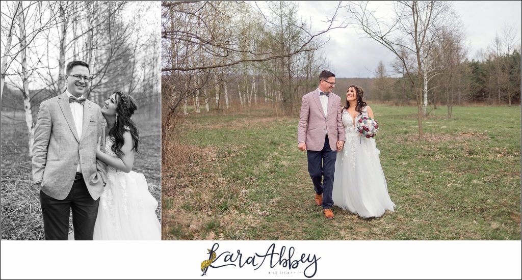 Spring Wedding at Sanaview Farms in Champion PA Bride & Groom Portraits