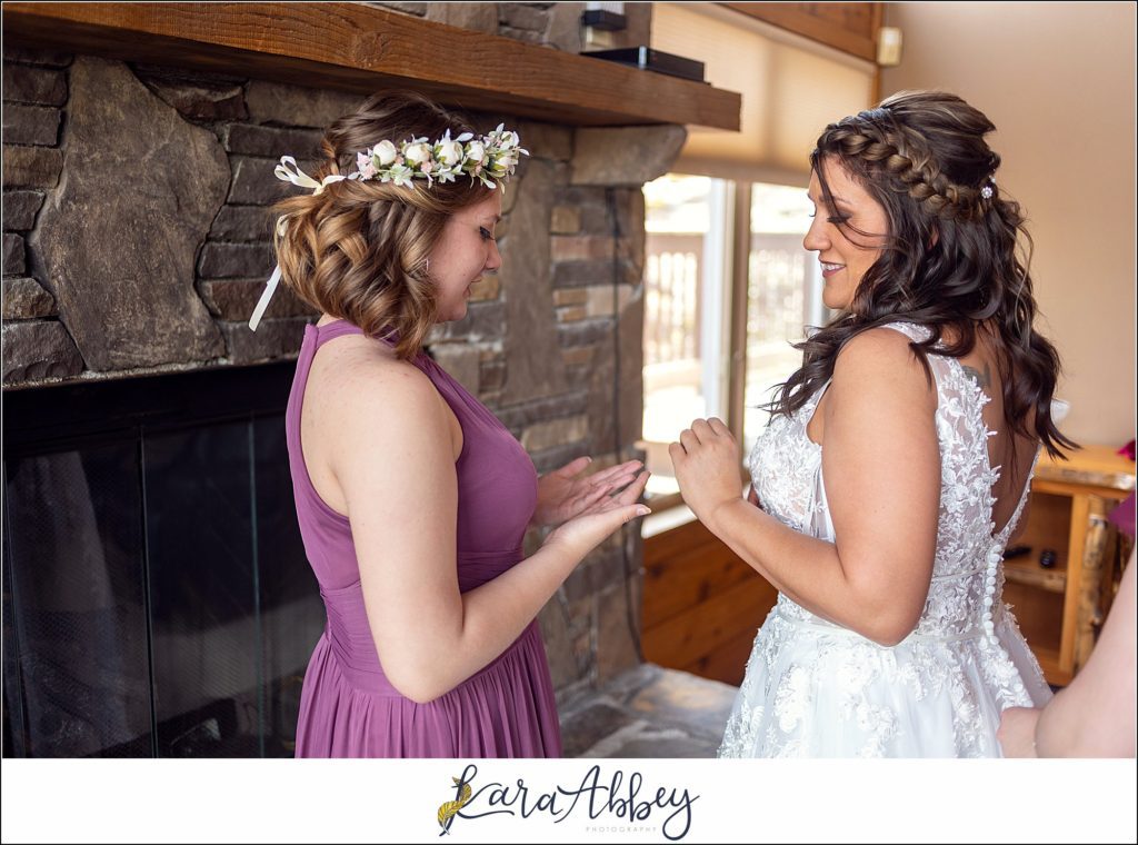 Spring Wedding Getting Ready at Hidden Valley Resort in Somerset, PA
