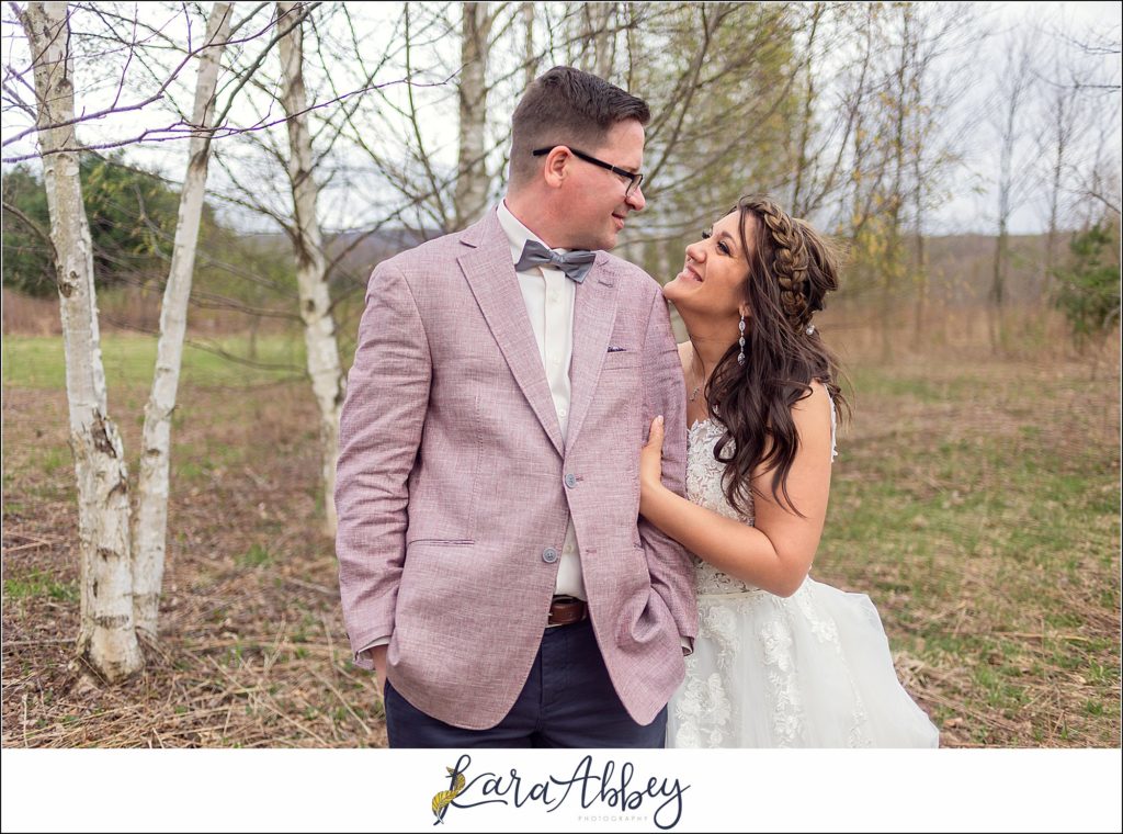Spring Wedding at Sanaview Farms in Champion PA Bride & Groom Portraits