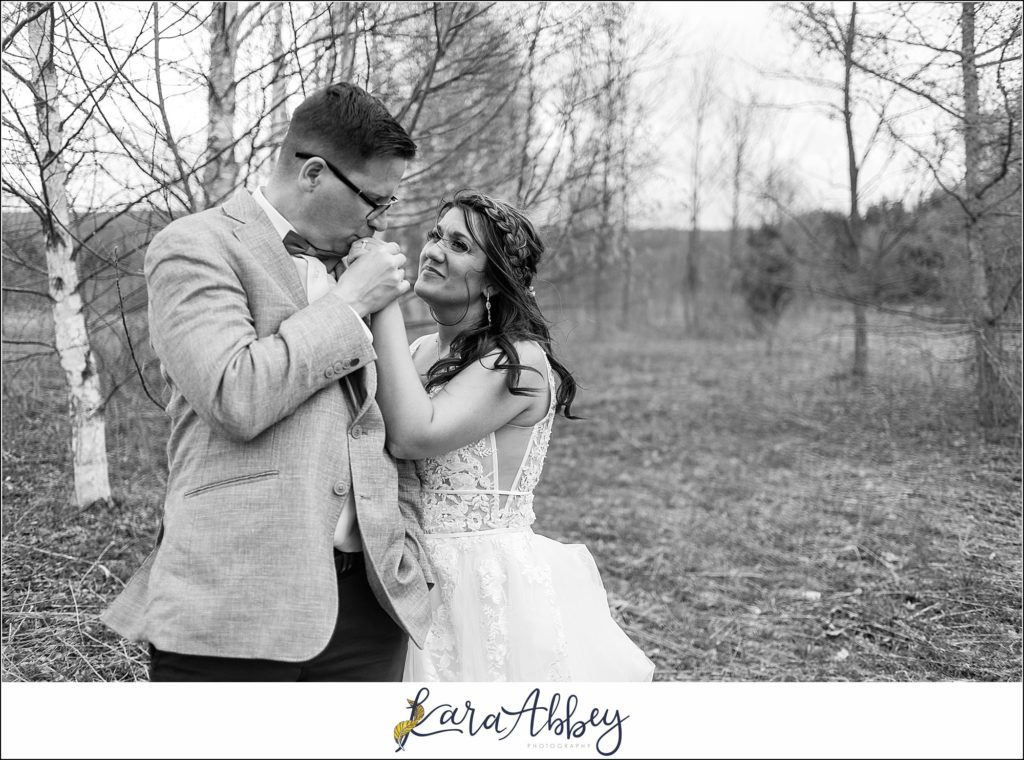 Spring Wedding at Sanaview Farms in Champion PA Bride & Groom Portraits