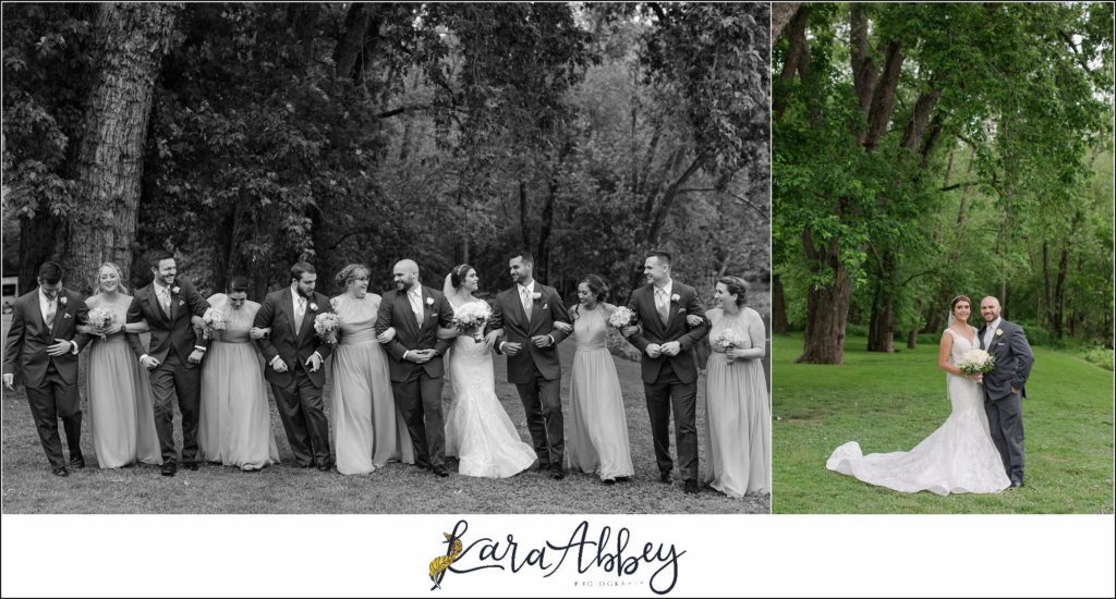 Light Blue Summer Wedding Party Portraits at Cedar Creek Park in Belle Vernon, PA