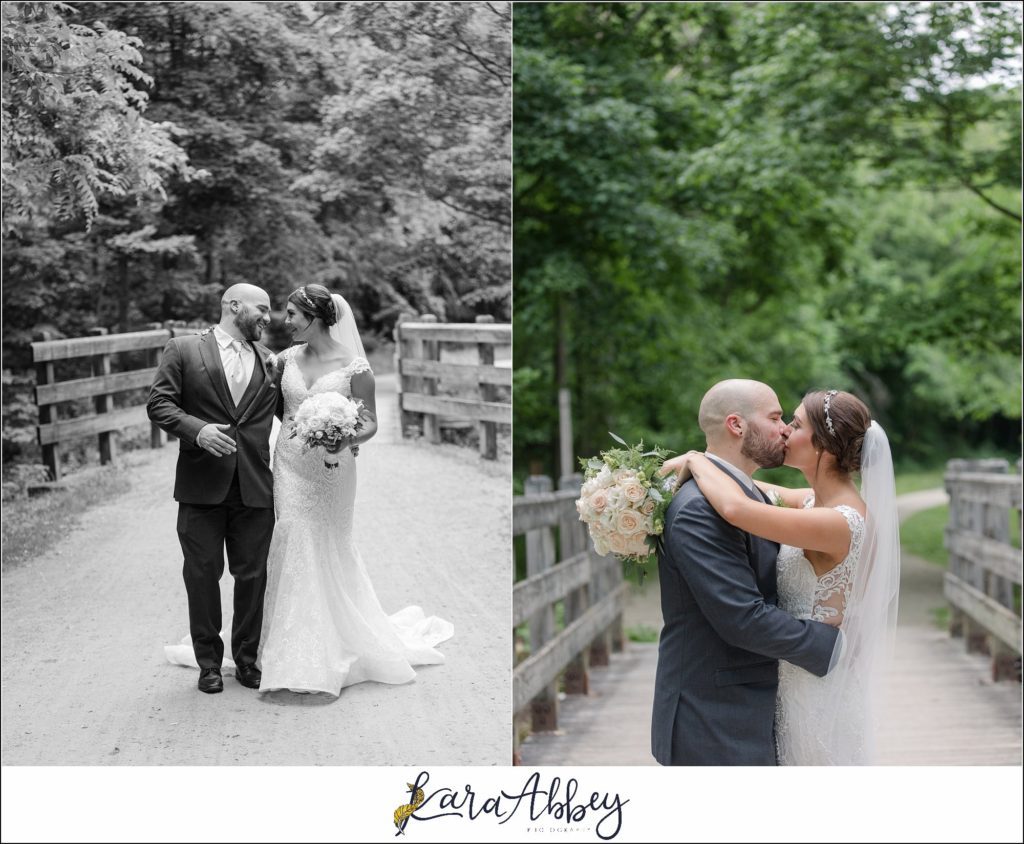 Light Blue Summer Wedding Party Portraits at Cedar Creek Park in Belle Vernon, PA