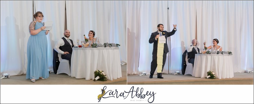 Light Blue Summer Wedding Reception at Lakeside Venues in McClellandtown, PA