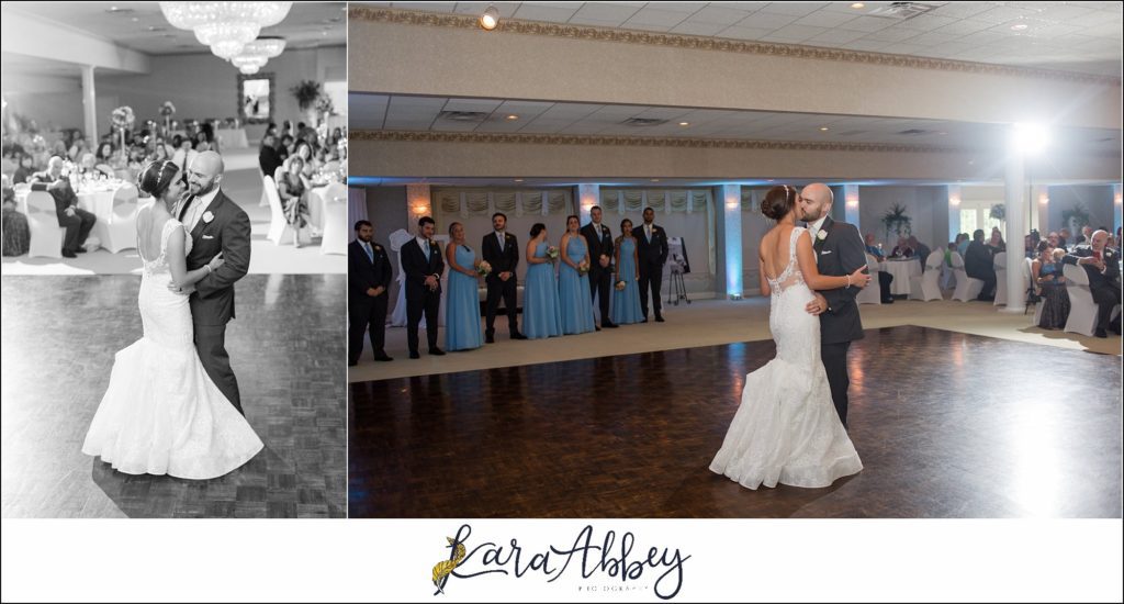 Light Blue Summer Wedding Reception at Lakeside Venues in McClellandtown, PA