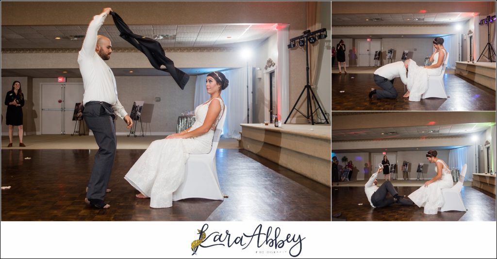 Light Blue Summer Wedding Reception at Lakeside Venues in McClellandtown, PA
