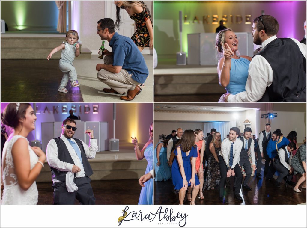 Light Blue Summer Wedding Reception at Lakeside Venues in McClellandtown, PA