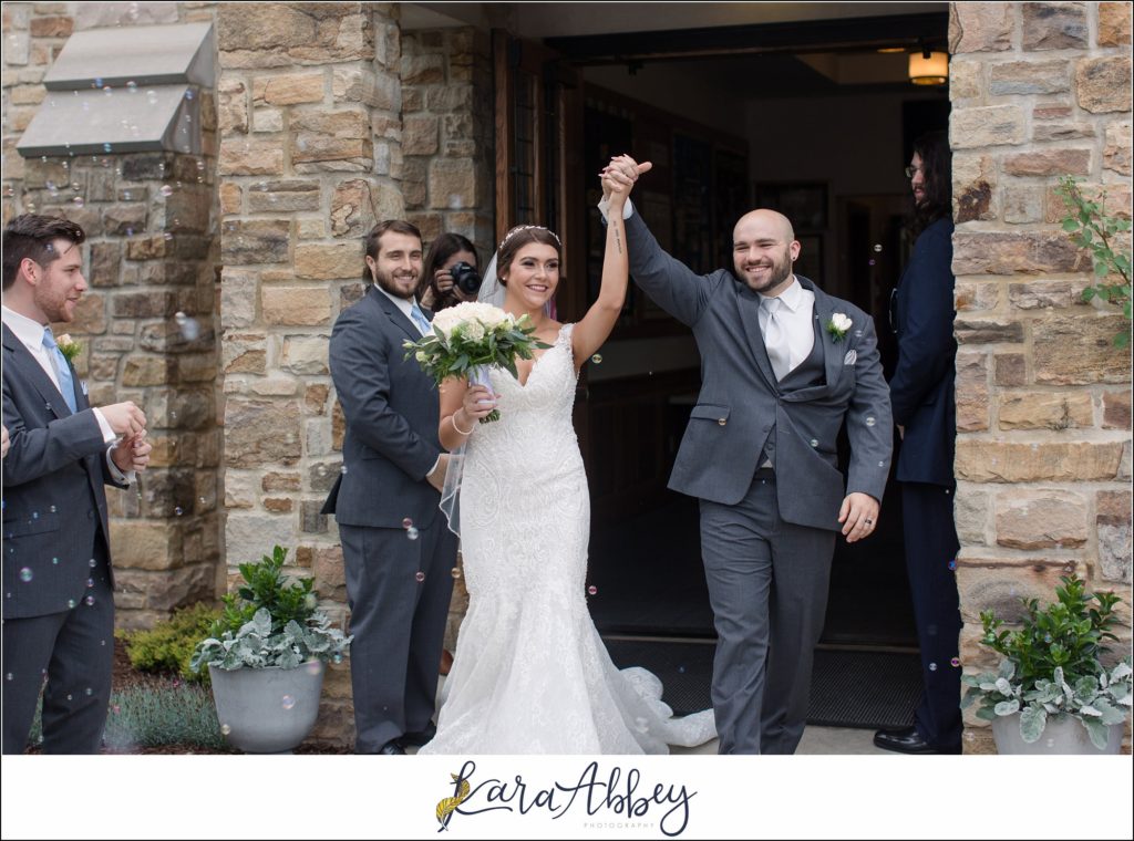 Light Blue Summer Wedding Ceremony at Immaculate Conception Church in Irwin PA