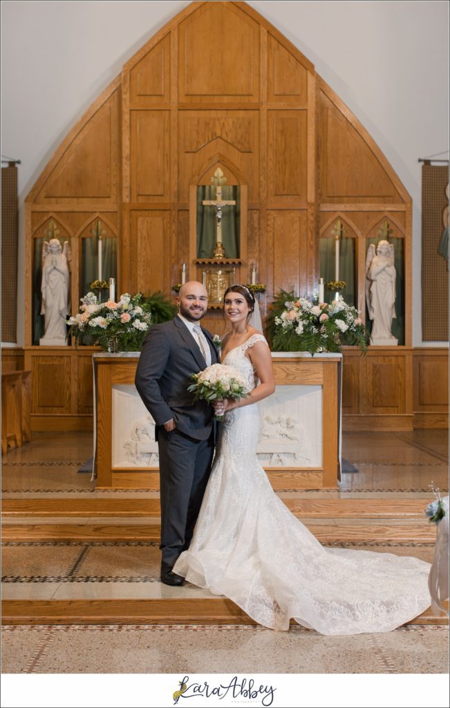 Light Blue Summer Wedding Ceremony at Immaculate Conception Church in Irwin PA
