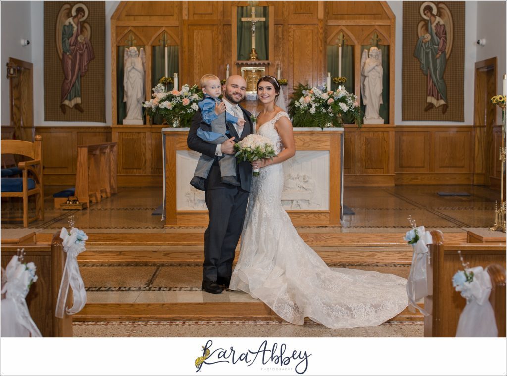 Light Blue Summer Wedding Ceremony at Immaculate Conception Church in Irwin PA