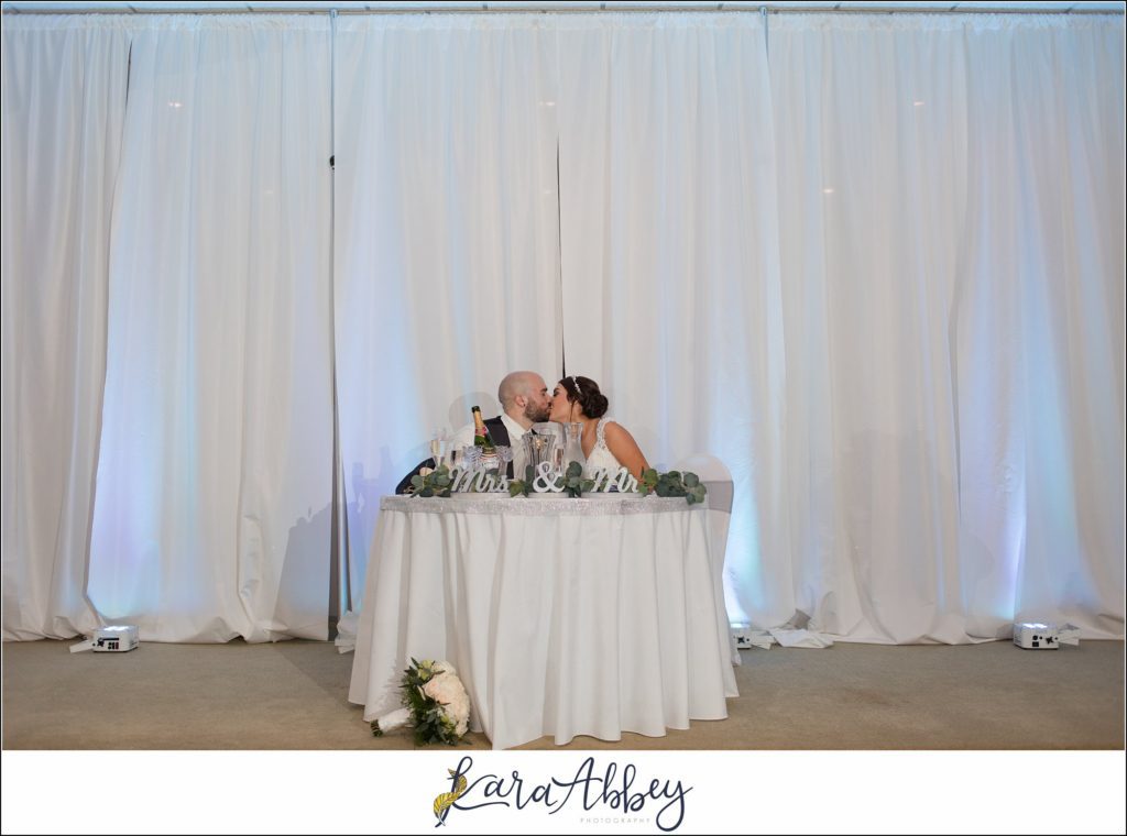 Light Blue Summer Wedding Reception at Lakeside Venues in McClellandtown, PA