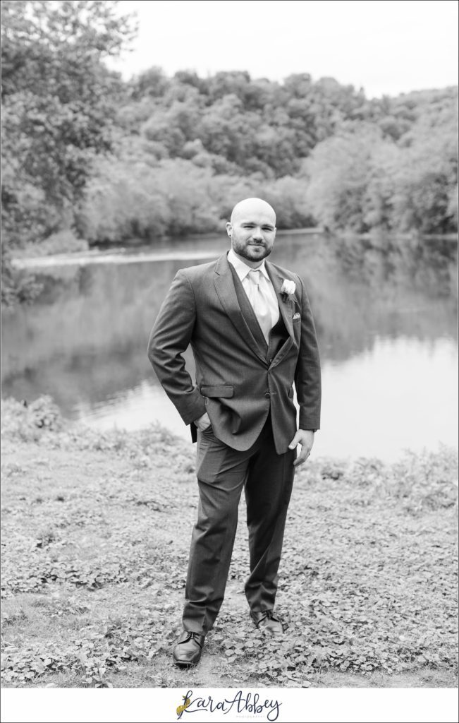 Light Blue Summer Wedding Party Portraits at Cedar Creek Park in Belle Vernon, PA