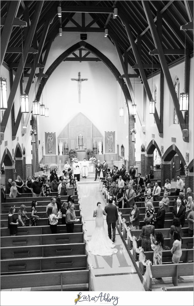Light Blue Summer Wedding Ceremony at Immaculate Conception Church in Irwin PA