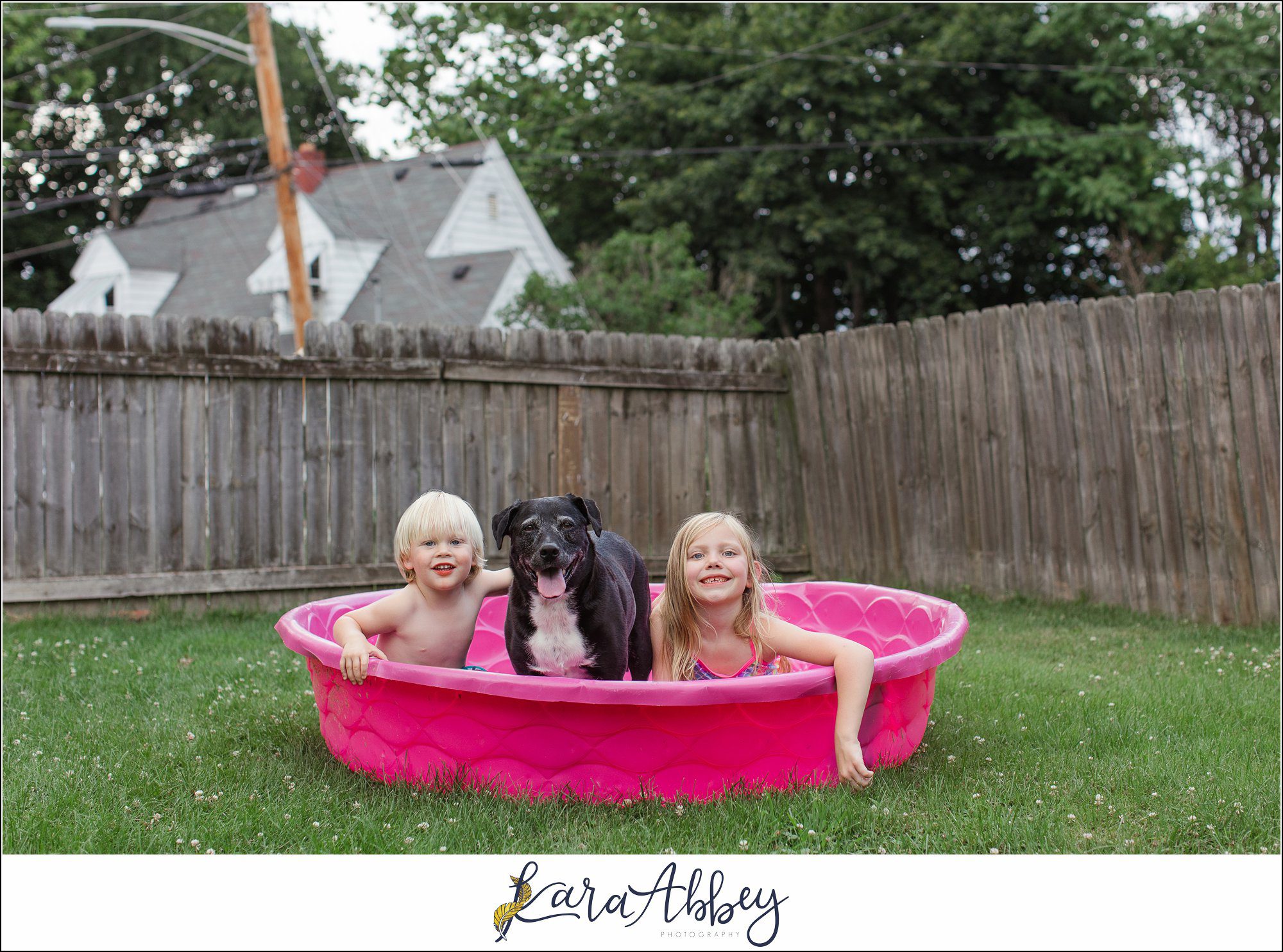 Abbys Saturday in the little pool in our backyard in Irwin PA