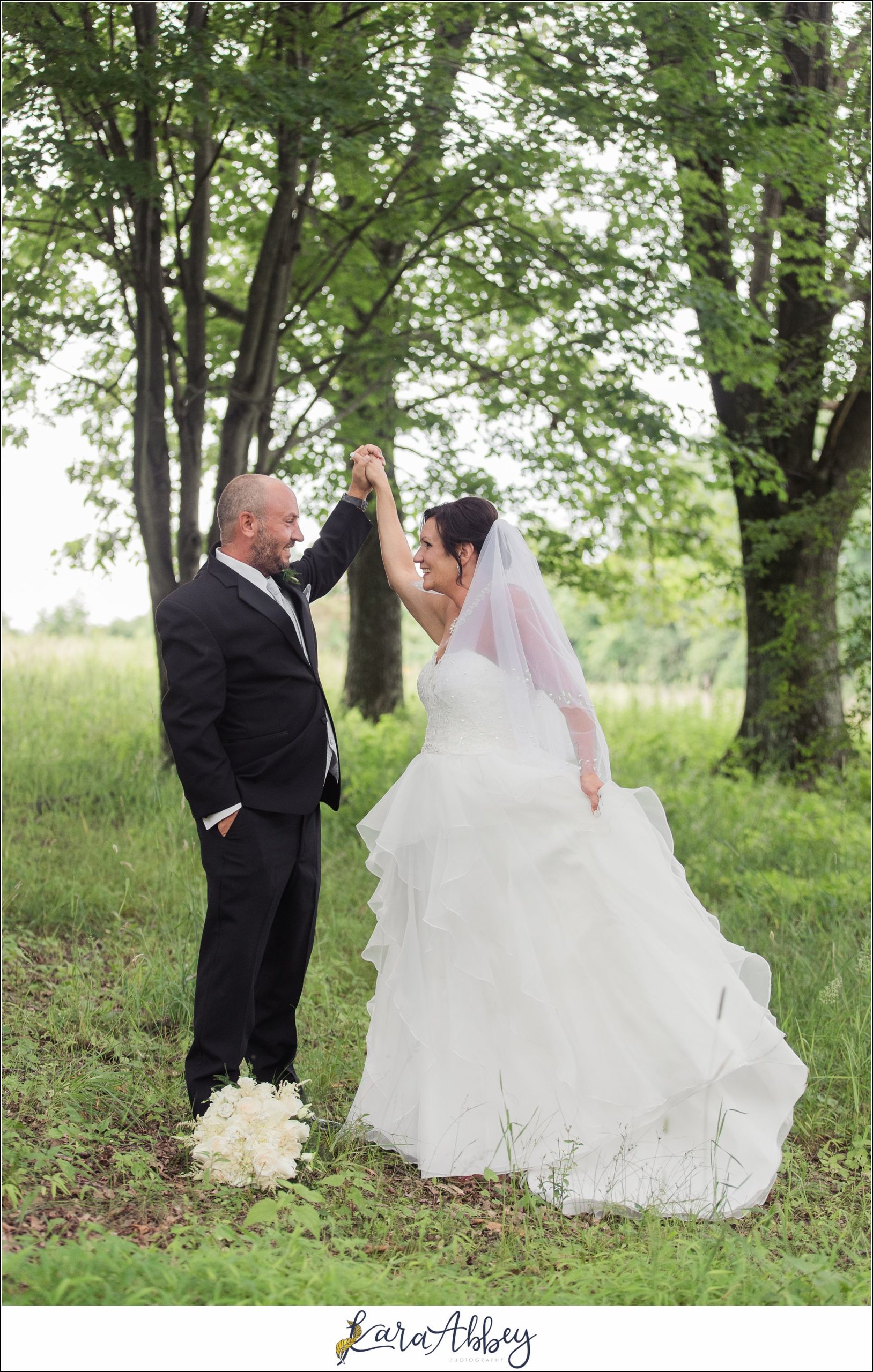 Summer Wedding Bride & Groom Portraits at White Oak Park in North Huntingdon PA