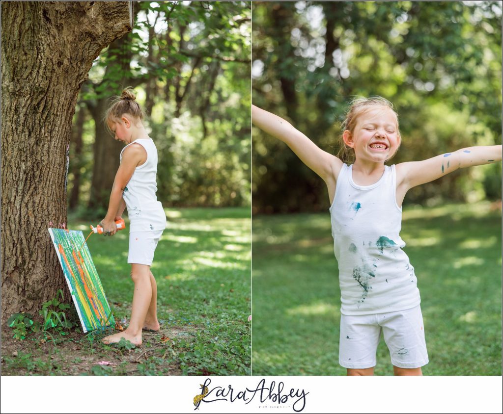 Braelynn Fiona Half Birthday Summer Portraits Painting