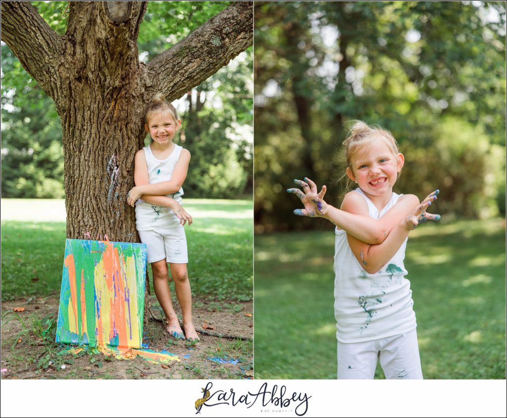 Braelynn Fiona Half Birthday Summer Portraits Painting
