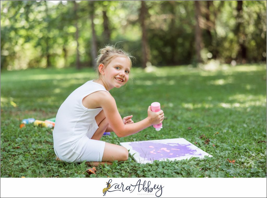 Braelynn Fiona Half Birthday Summer Portraits Painting