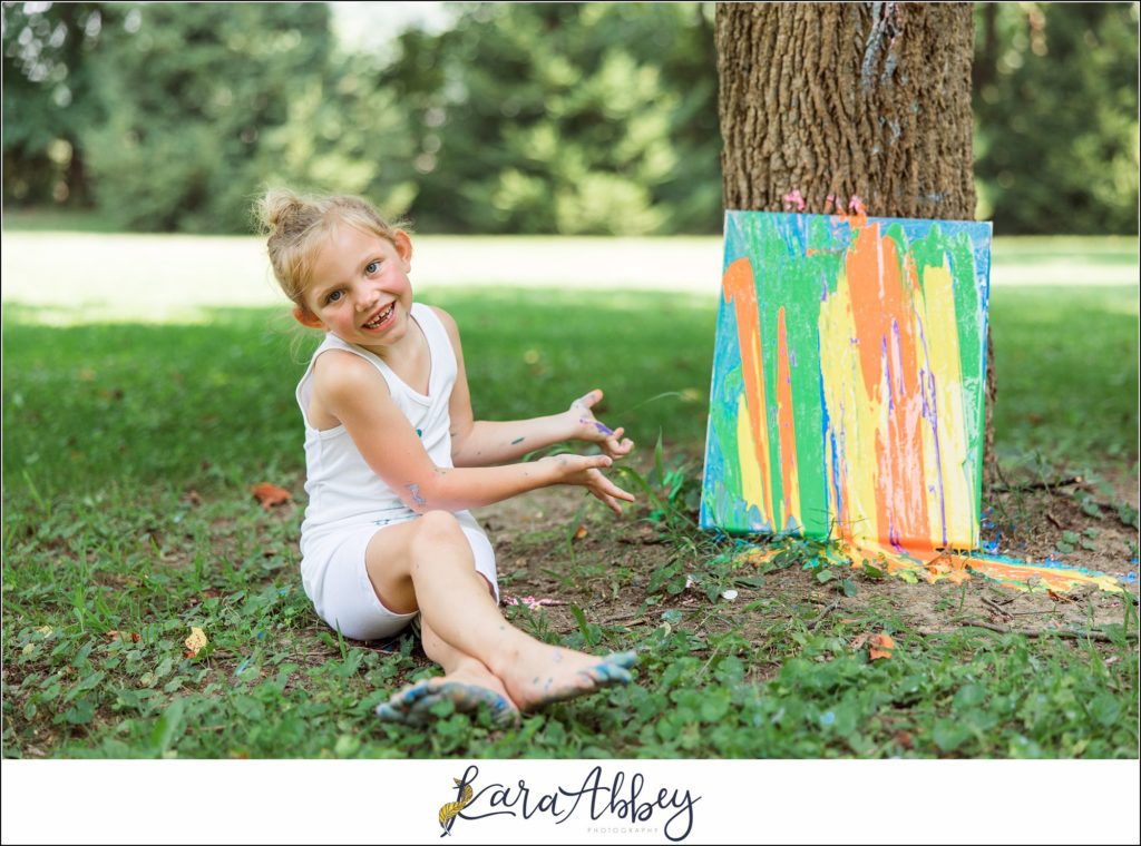 Braelynn Fiona Half Birthday Summer Portraits Painting