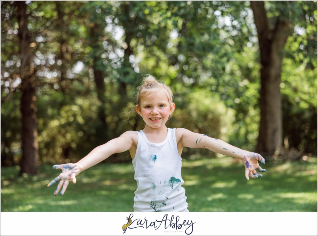 Braelynn Fiona Half Birthday Summer Portraits Painting